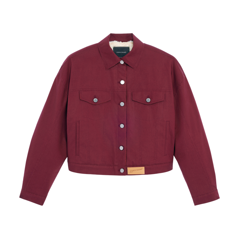 Jacket , Burgundy - Water-repellent technical canvas  - View 1 of 5