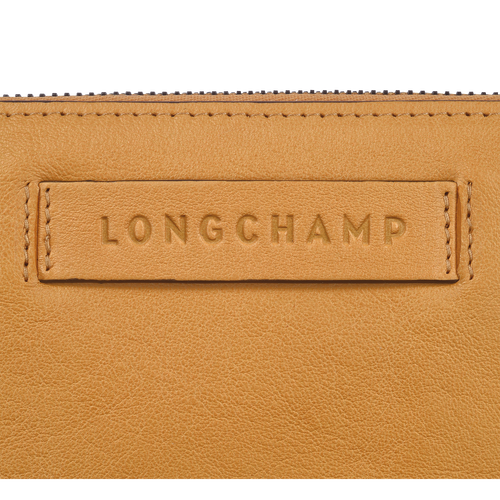 Longchamp 3D Cartera alargada con cremallera envolvente, Ante