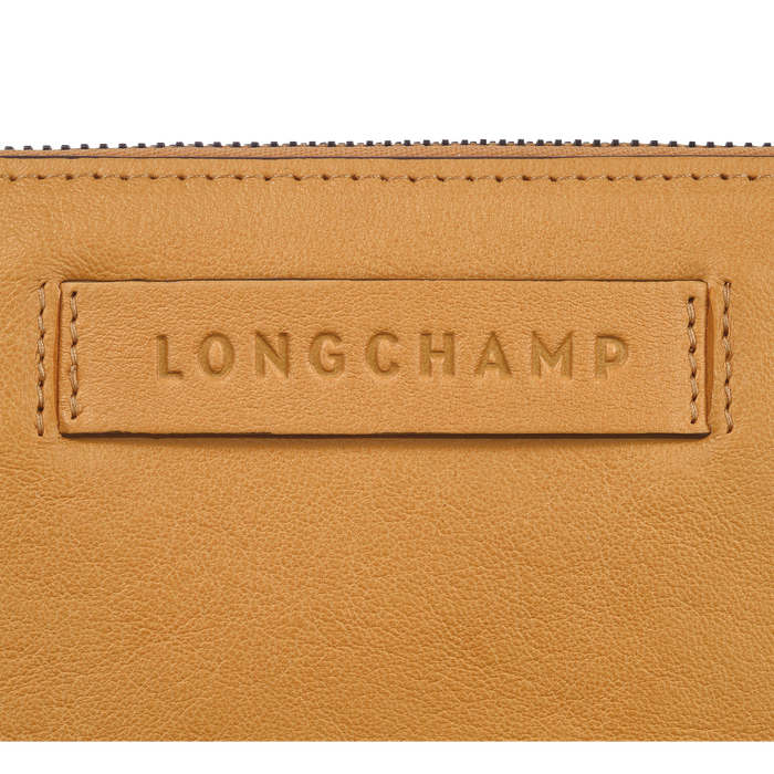 Longchamp 3D Cartera alargada con cremallera envolvente, Ante