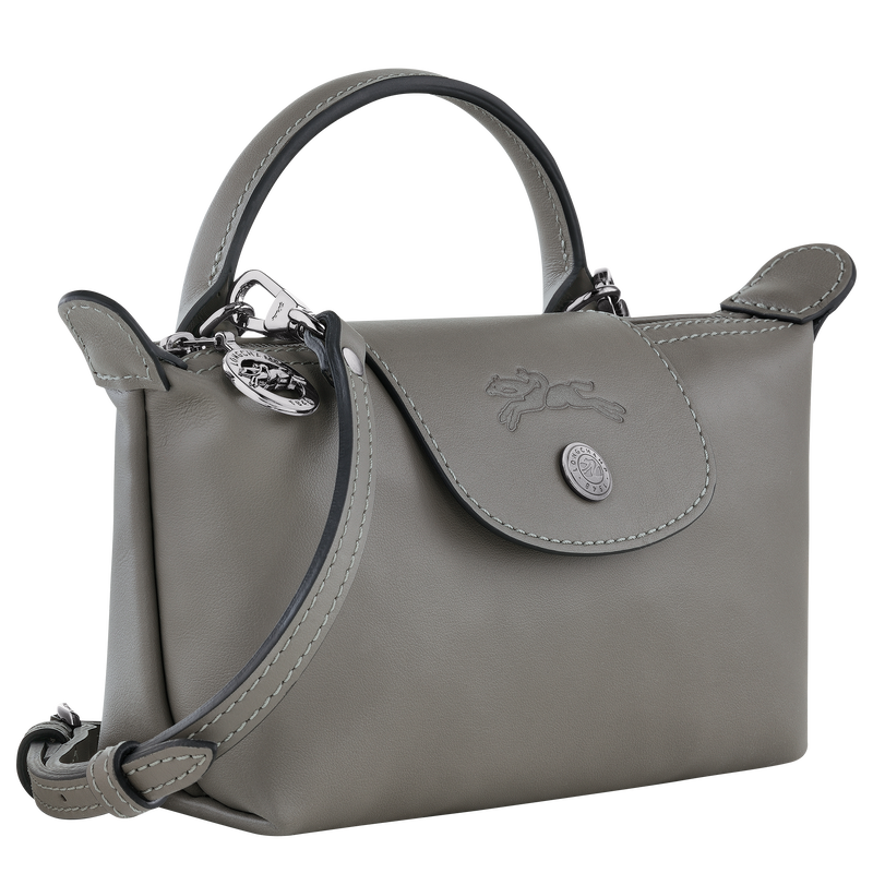 Le Pliage Xtra XS Pouch , Turtledove - Leather  - View 3 of 6