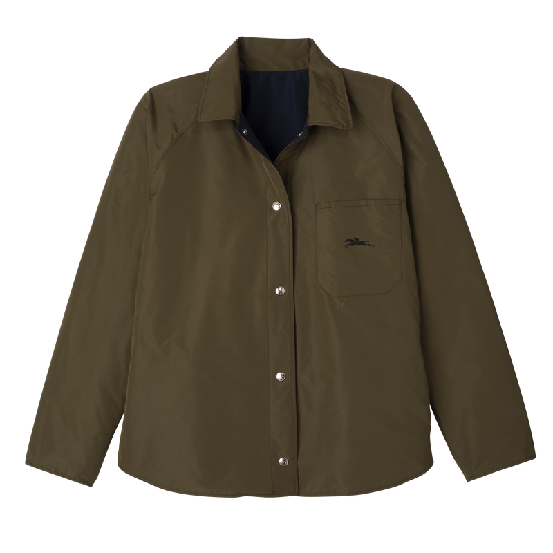 Giubbotto imbottito , Taffet&agrave; tecnico - Marine/Carciofo  - View 1 of  7