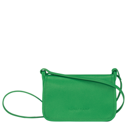 Le Foulonné Wallet on chain , Lawn - Leather