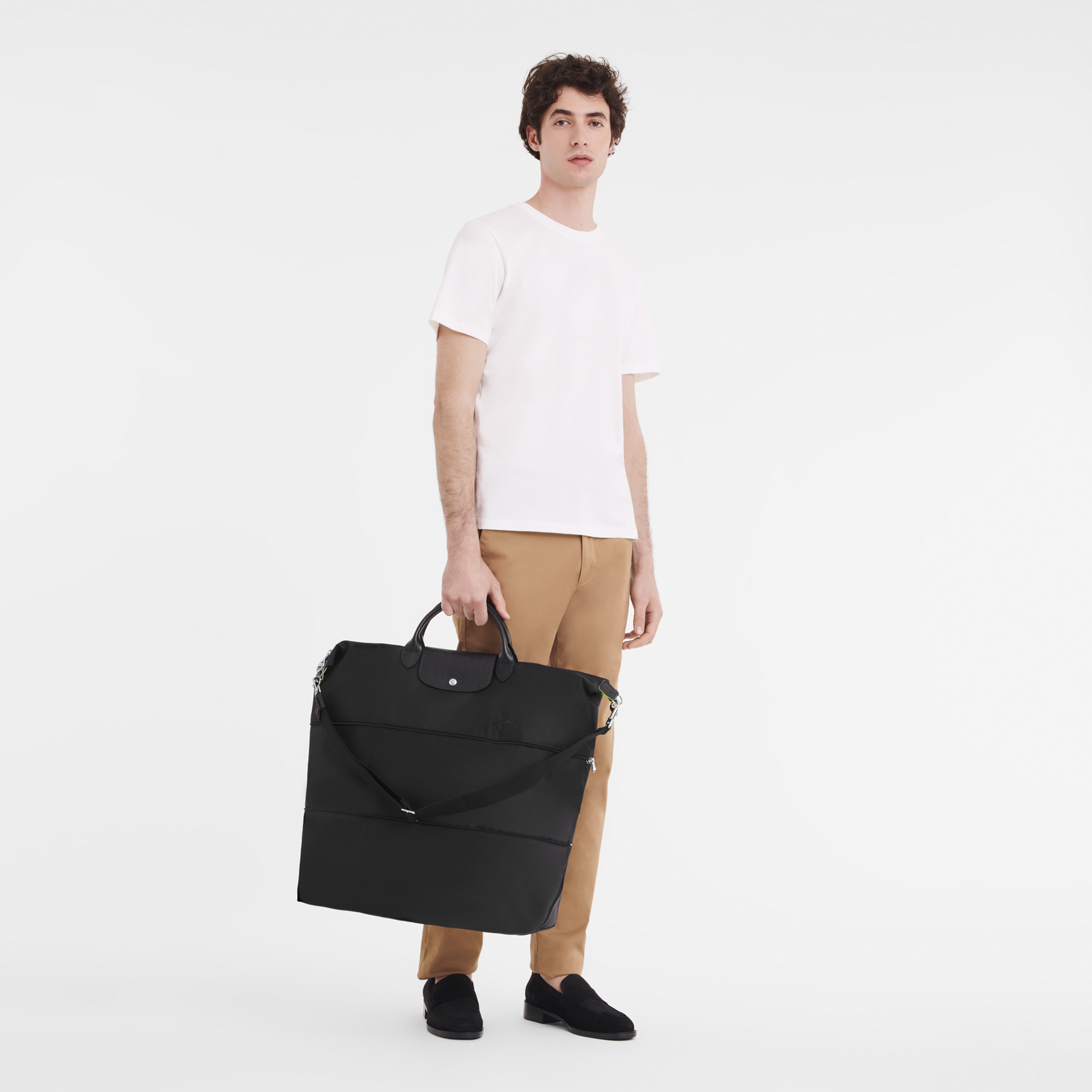 Le Pliage Green Bolsa de viaje ampliable, Negro