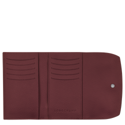 Brieftasche im Kompaktformat Roseau , Leder - Pflaume