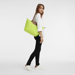 Le Pliage Original L Tote bag , Green Light - Recycled canvas