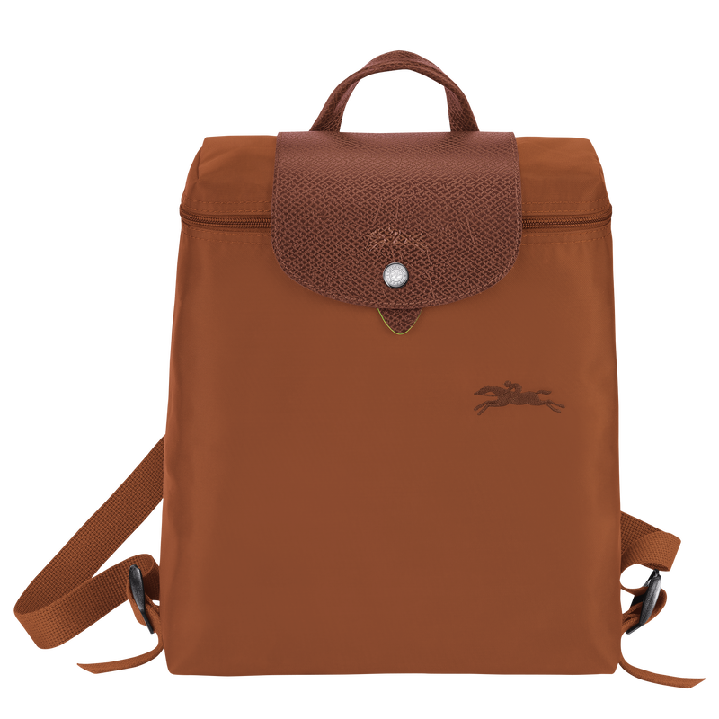 Rucksack M Le Pliage Green , Recyceltes Canvas - Cognac  - Ansicht 1 von 5