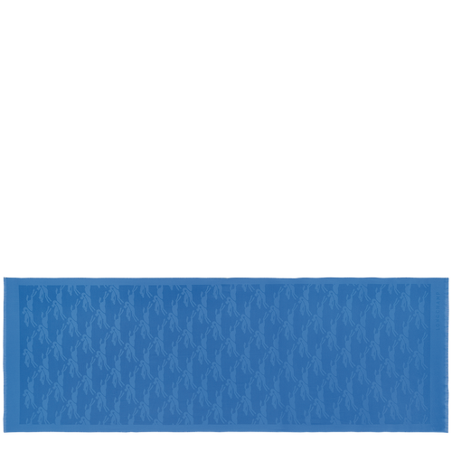Schals Chevaux jacquard , Wolle - Kornblumenblau - Ansicht 1 von 2