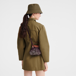 Le Pliage Filet XS Mesh bag , Eggplant - Canvas