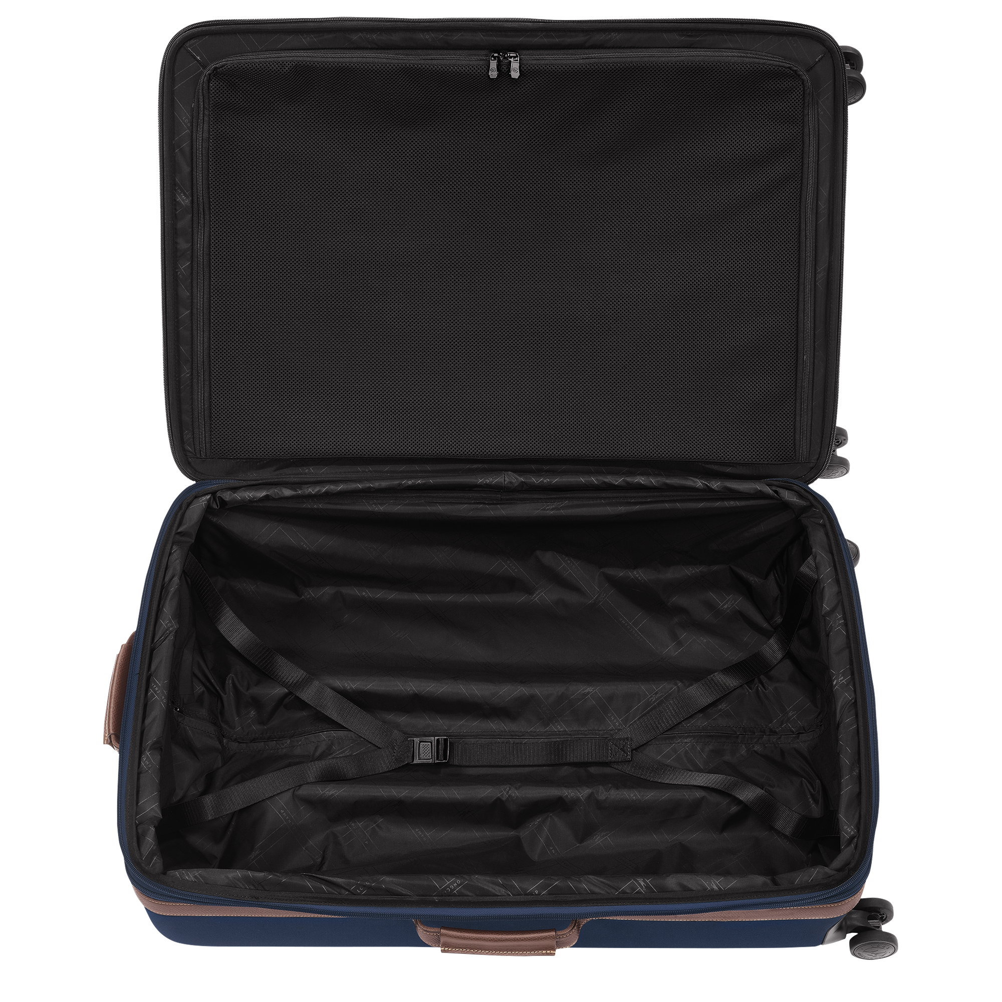 Boxford XL Suitcase Blue - Recycled canvas | Longchamp EN Boxford XL Suitcase Blue - Recycled canvas | Longchamp EN