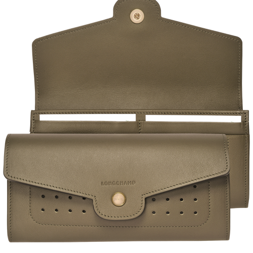 Langformat Brieftasche mit Überschlag, 292 Khaki Langformat Brieftasche mit Überschlag, 292 Khaki, hi-res