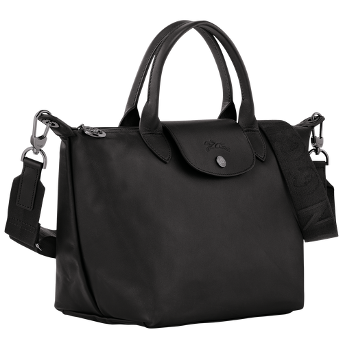 Handtasche S Le Pliage Xtra , Leder - Schwarz - Ansicht 3 von 6