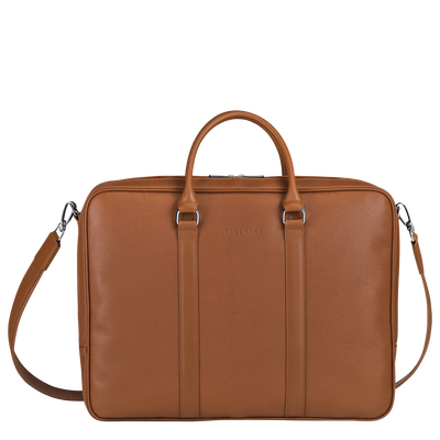 Le Foulonné Briefcase L, Caramel