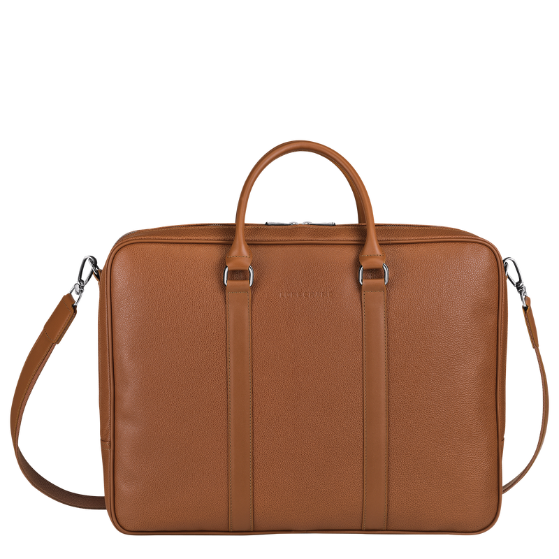 Le Foulonné L Briefcase , Caramel - Leather  - View 1 of  5