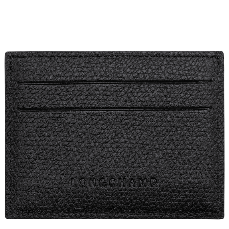 Le Roseau Kaarthouder , Zwart - Leder  - Weergave 2 van  2