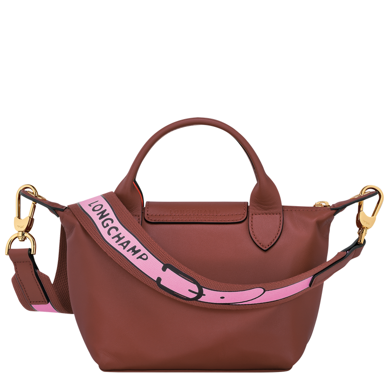 Sac à main XS Le Pliage Xtra , Cuir - Acajou  - Vue 4 de 6