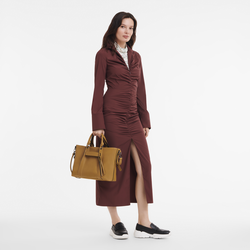 Longchamp 3D 手提包 L , 煙草色 - 皮革