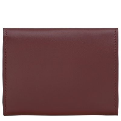 Épure Compact wallet , Burgundy - Leather
