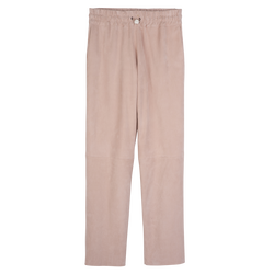 Leather straight pants , Pink - Leather