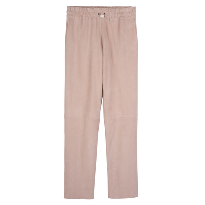 Gerade Hose aus Leder , Leder - Pink