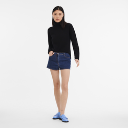 Turtleneck sweater , Black - Knit