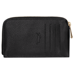 Le Foulonné Card holder , Black - Leather