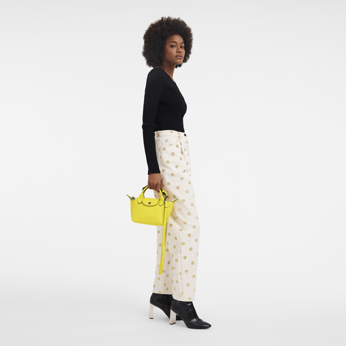 Le Pliage Xtra XS Handbag , Lemon - Leather - View 2 of 6