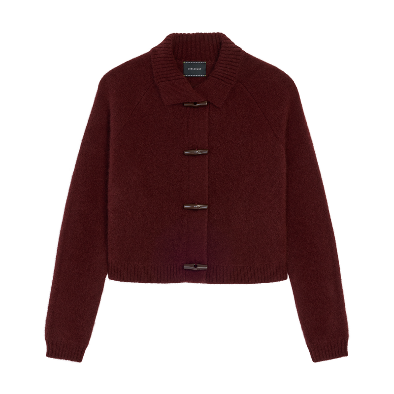 Cardigan , Burgundy - Knit  - View 1 of  6