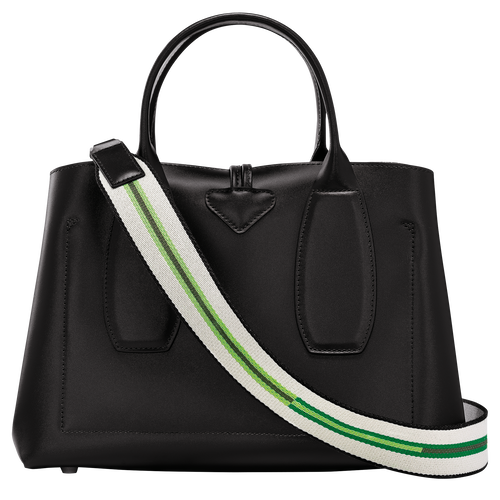 Roseau Bolso con asa superior M , Cuero - Negro - Vista 4 de 7