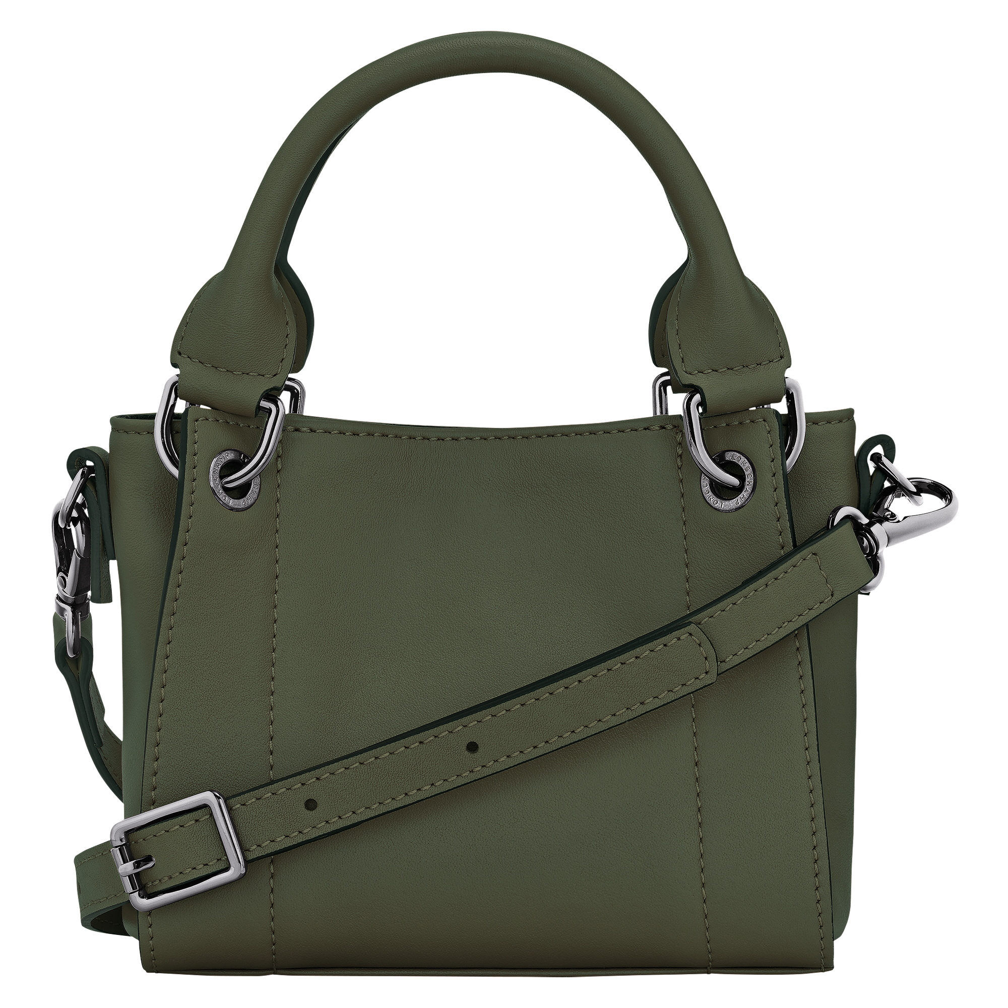 トップハンドルバッグ XS, カーキ - ビュー 4:
6 - 拡大 Longchamp 3D トップハンドルバッグ XS, カーキ