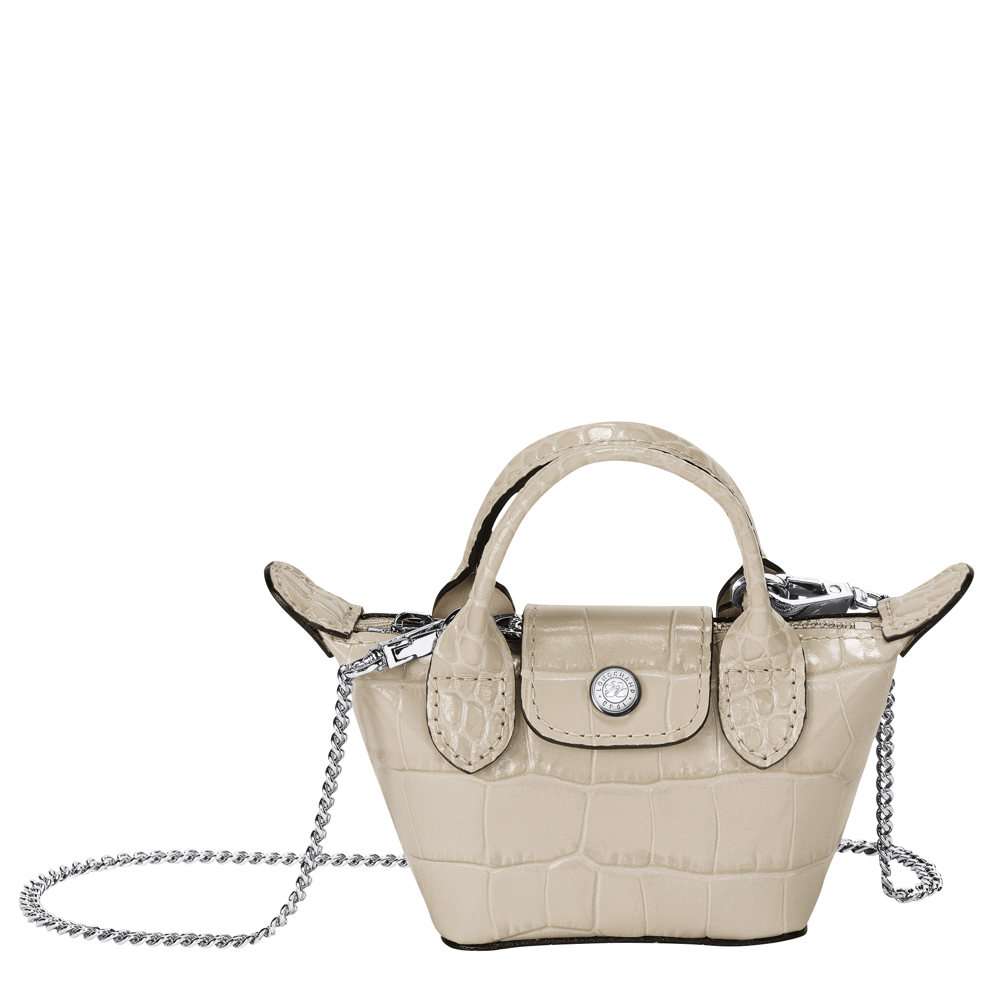 Crossbody bag XS Le Pliage Cuir Chalk (10099HVC337) | Longchamp EN