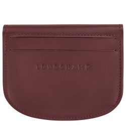 &Eacute;pure Card holder , Burgundy - Leather