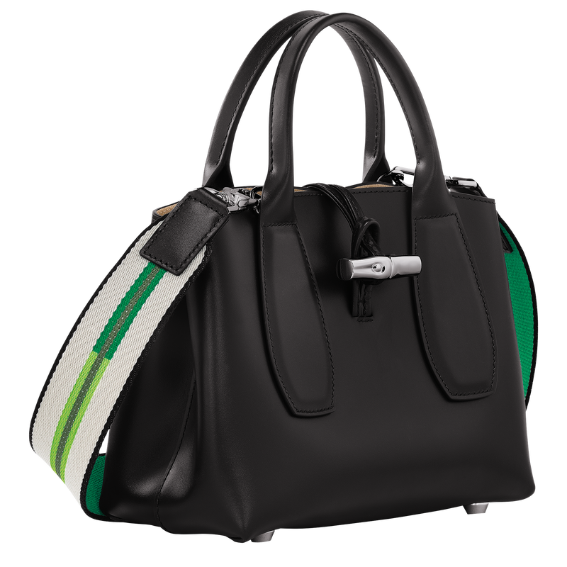 Roseau S Handbag , Black - Leather  - View 3 of 7