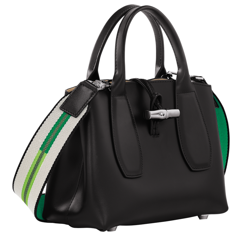 Roseau S Handbag , Black - Leather  - View 3 of  7