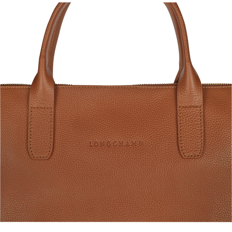 Porte documents S Le Foulonne Cuir Caramel Longchamp FR