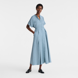 Midi skirt , Slate - Linen