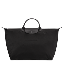 Le Pliage One L Travel bag , Black - Recycled canvas