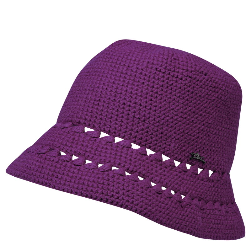 帽子 , 紫色 - 鉤織  - 查看 1 2