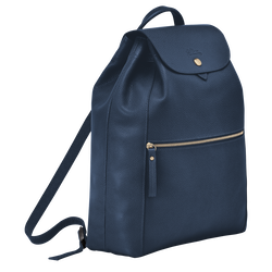 Le Foulonné Backpack , Navy - Leather