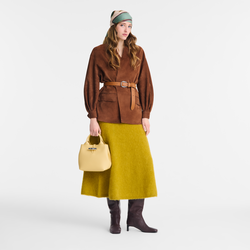 Le Roseau S Handbag , Yellow Chick - Leather