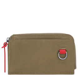 Longchamp Pocket Card holder , Olive - Leather