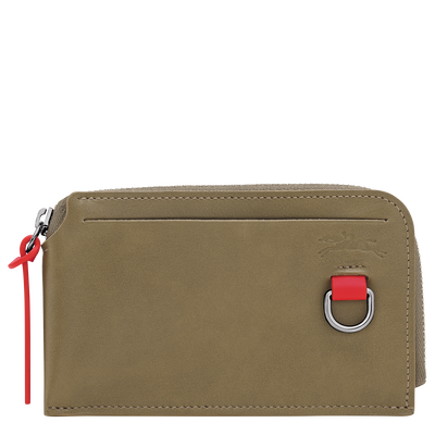 Karten-Etui Longchamp Pocket , Leder - Olivgrün