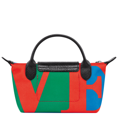 Longchamp x Robert Indiana Pochette, Rot/Navy