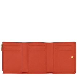 Brieftasche im Kompaktformat Le Foulonné , Leder - Paprika