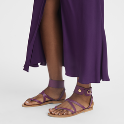 Longchamp x K.Jacques Sandals , Violet - Leather