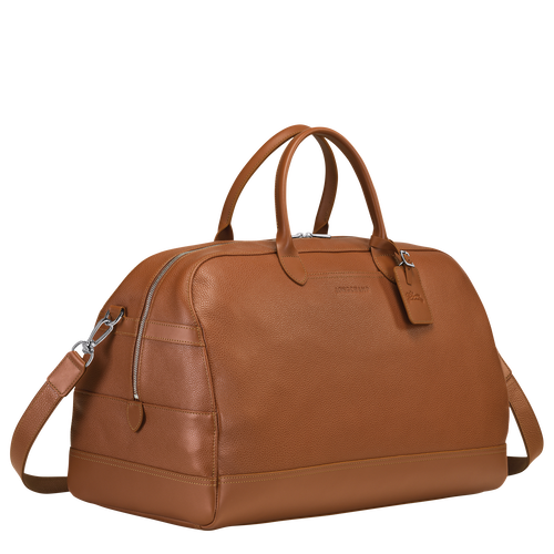 Le Foulonné M Travel bag , Caramel - Leather - View 3 of  4
