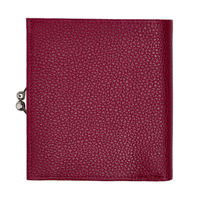 Le Foulonné Compact wallet , Beetroot - Leather