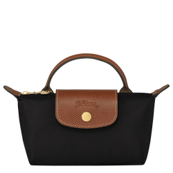 Le Pliage Original Pouch with handle , Black - Recycled canvas