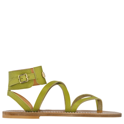 Longchamp x K.Jacques Sandals, Kiwi Green