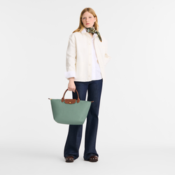 Le Pliage Original M Handbag , Celadon - Recycled canvas