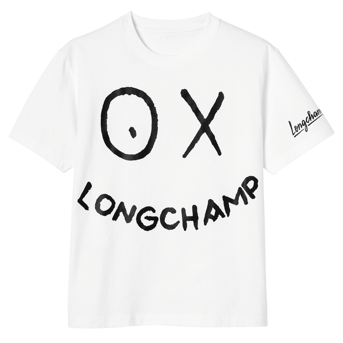 Longchamp x André T-shirt,  Bianco